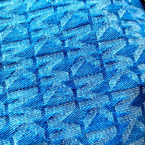 Rare! Michael Kors Hamilton Frame Out Denim Tote - Picture 4 of 15